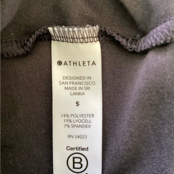 Athleta workout/casual top, batwing sleeve, S, dark gray, with reusable bag. - Picture 8 of 11